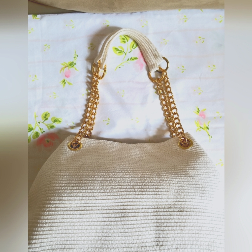 White classic canvas Hobo Handbag